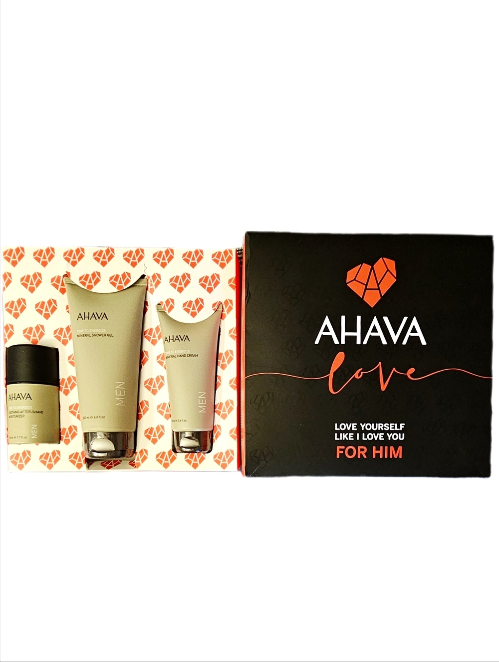 AHAVA Love Yourself Like I Love You For Him set mens boxed skincare gift kit NEW